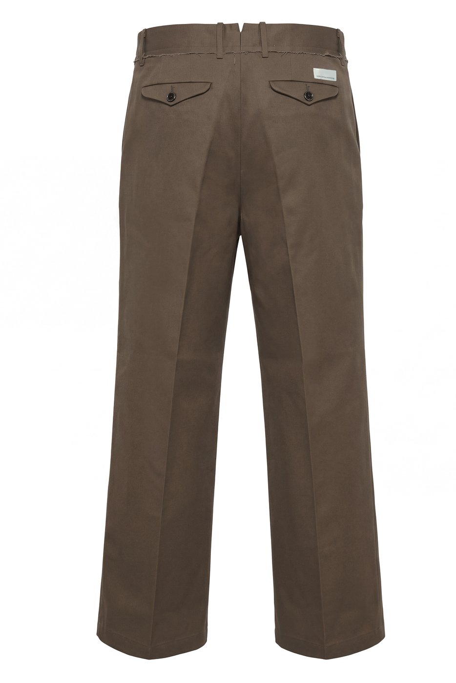 Trousers with creases in cotton