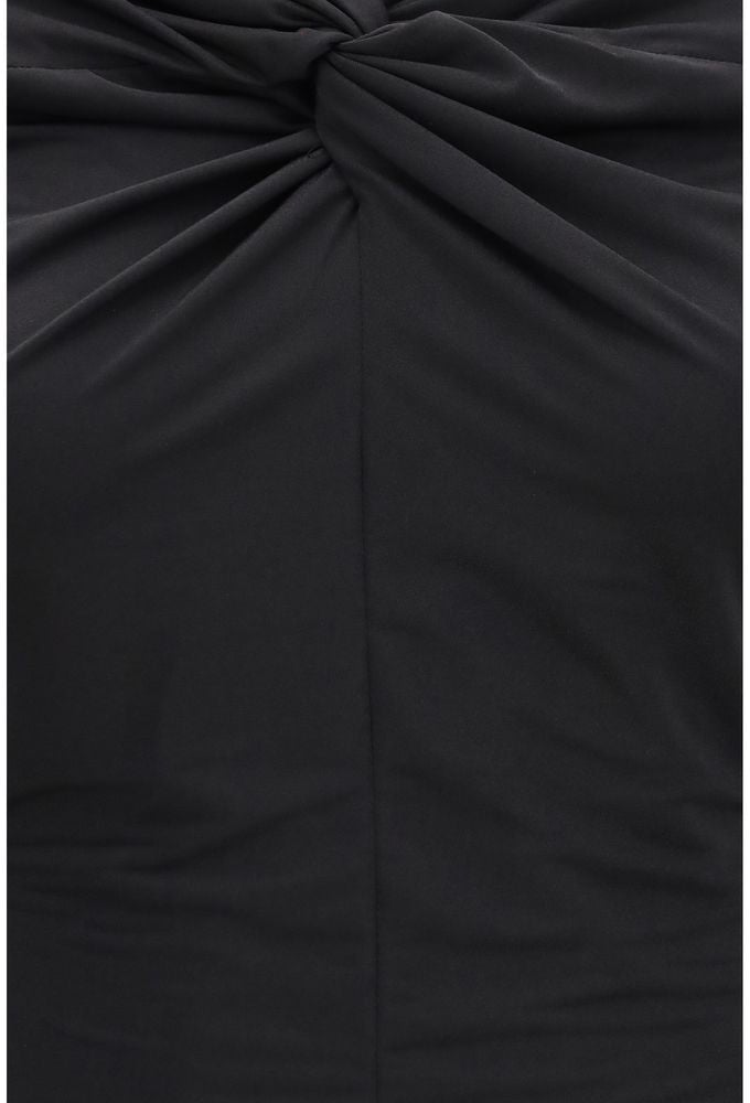 Nissa Black Polyester Bodysuit