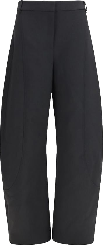 Nissa Black Polyester Casual Pants