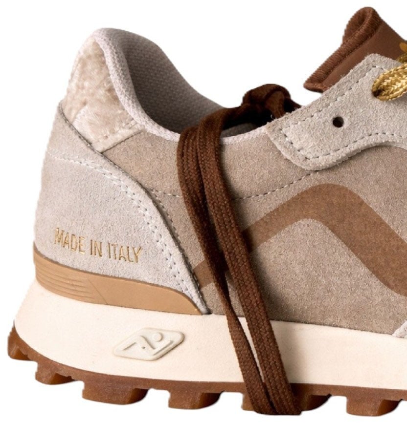 Baskets veloce suède perle greige Spoiler velours No Map Society Femme NC5 WS120140 053