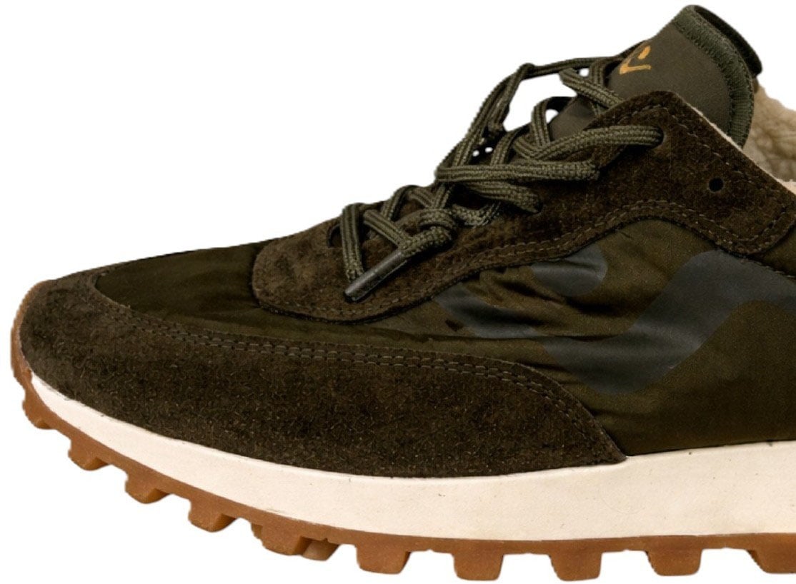 Baskets Veloce nylon suède kaki shirling No Map Society Femme NC5 WS130325 628
