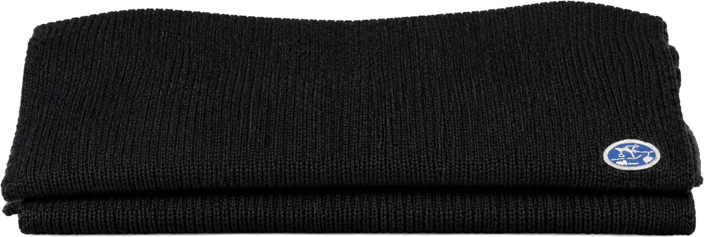 North Sails Black Cotton Men Scarf