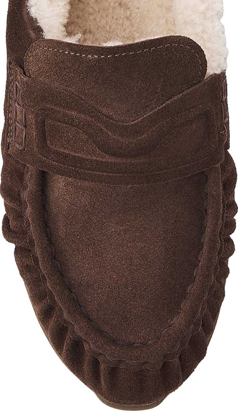 Dames Riley Mio Fur sneaker met bont Bruin
