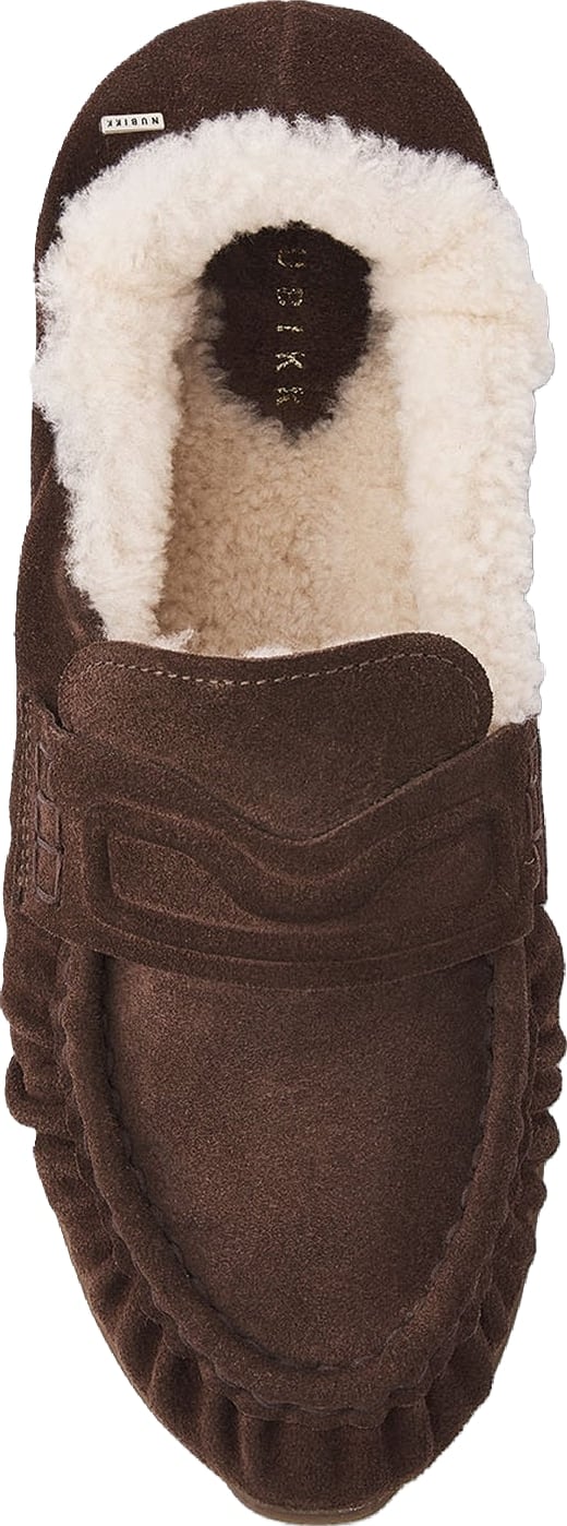 Dames Riley Mio Fur sneaker met bont Bruin