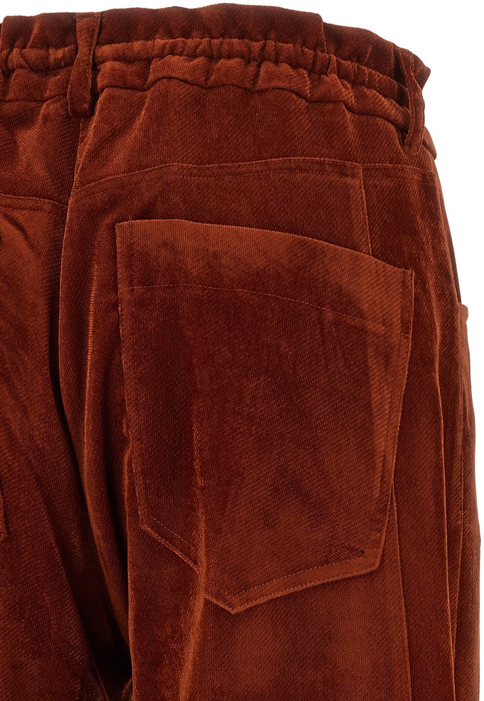 NUDE Red Viscose Casual Pants