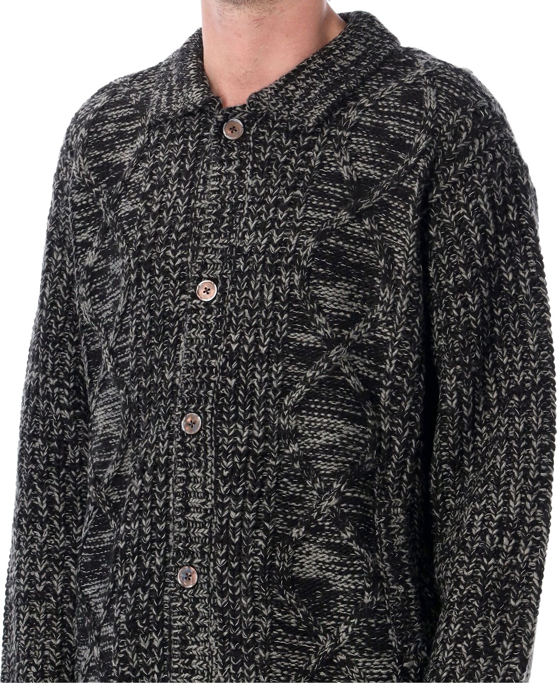 Isar Cardigan Charcoal Multi