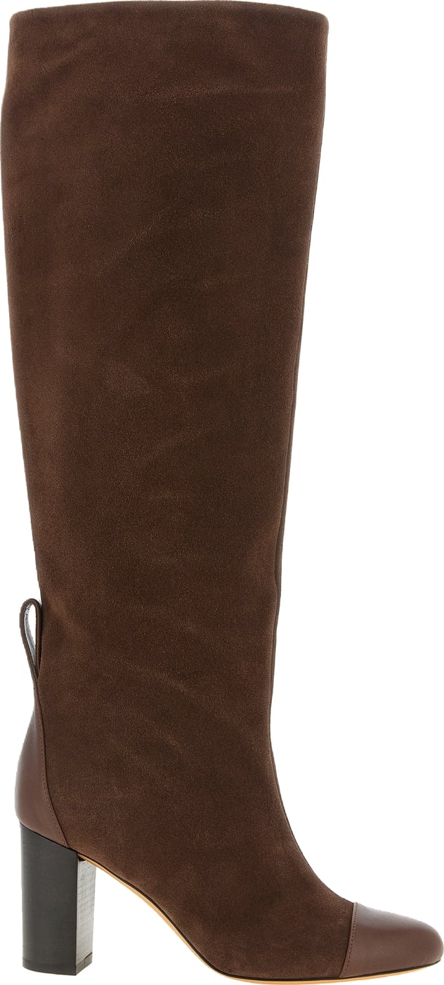 ODISSI Brown Calfskin Over The Knee