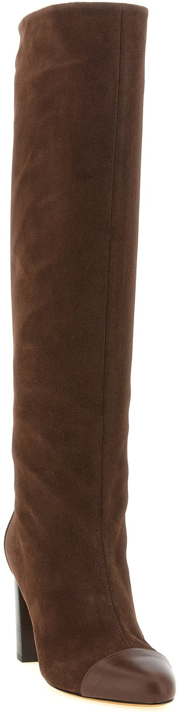 ODISSI Brown Calfskin Over The Knee