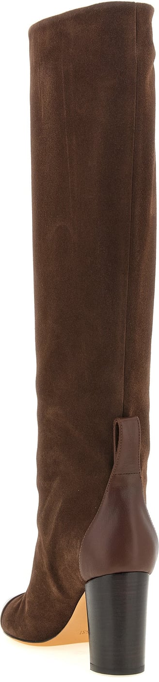 ODISSI Brown Calfskin Over The Knee