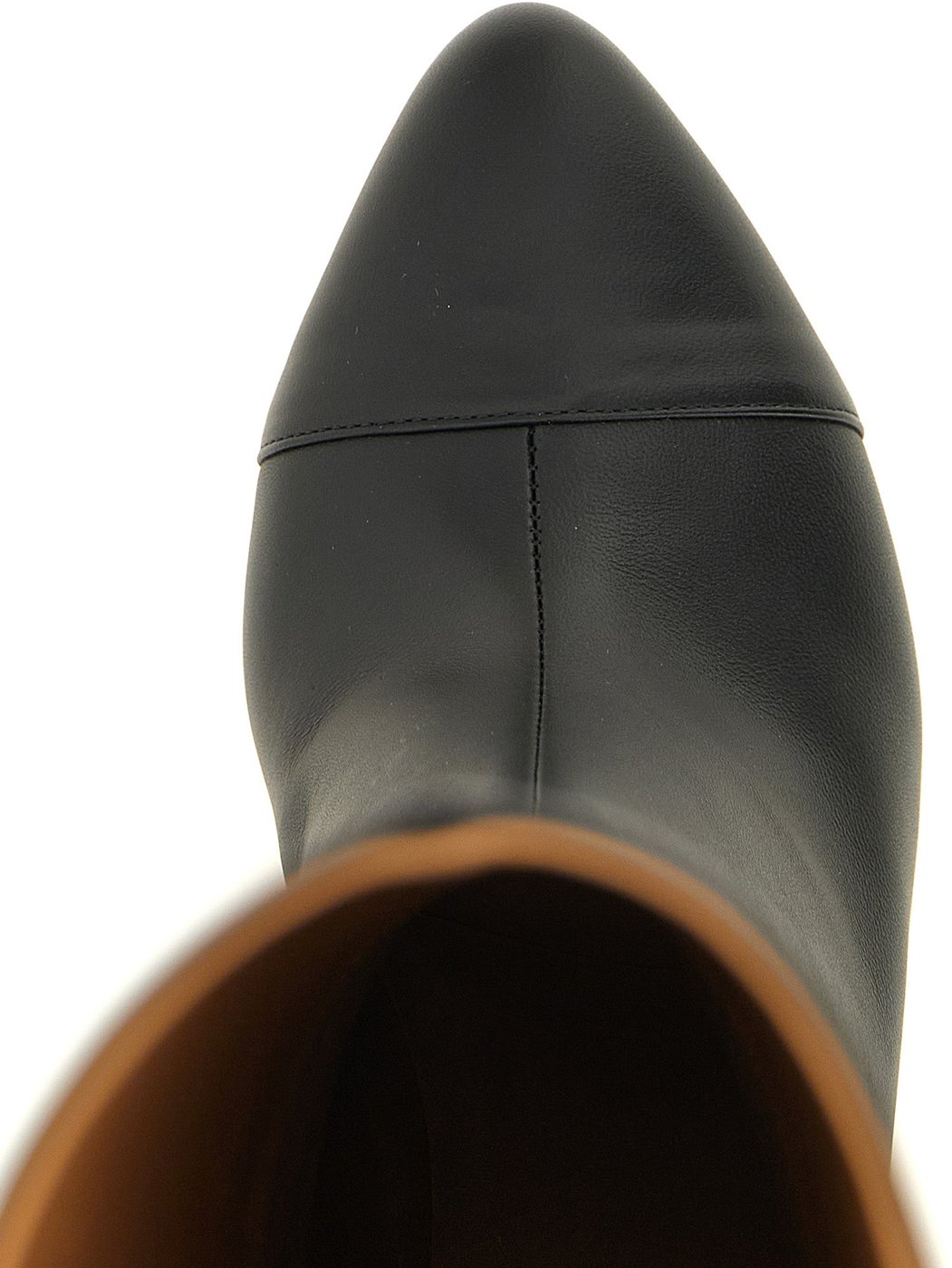 ODISSI Black Calfskin Over The Knee