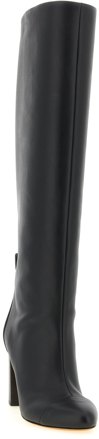 ODISSI Black Calfskin Over The Knee