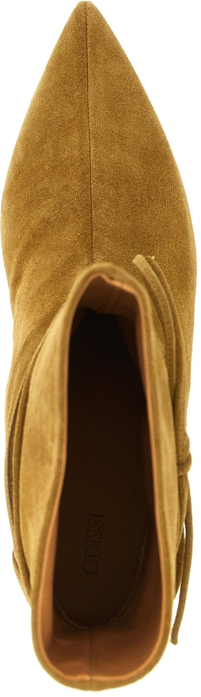 Olive Green Suede Gemma Ankle Boots