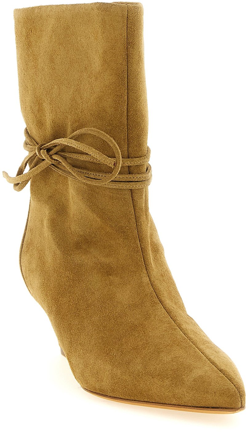 Olive Green Suede Gemma Ankle Boots