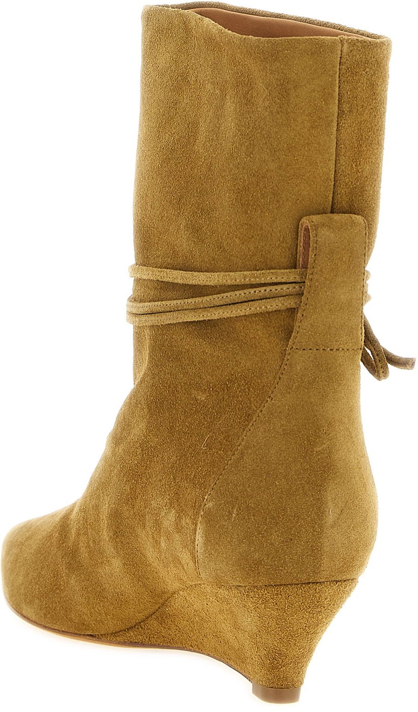 Olive Green Suede Gemma Ankle Boots