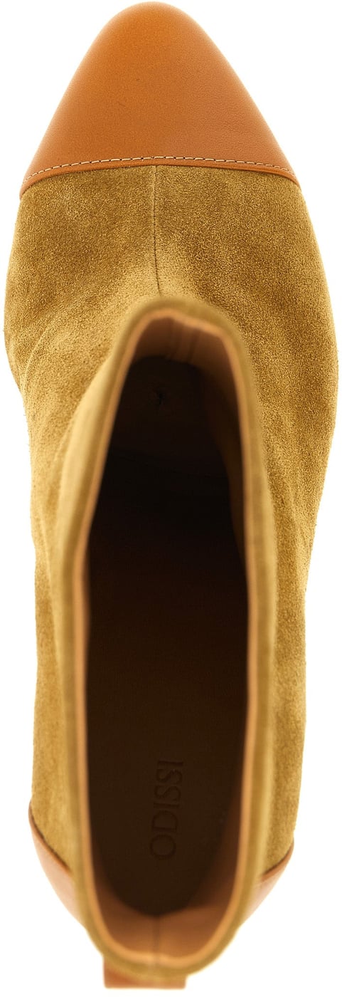 ODISSI Beige Calfskin Ankle Boots