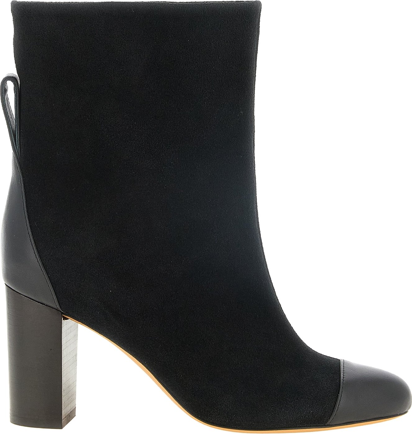 ODISSI Black Calfskin Ankle Boots