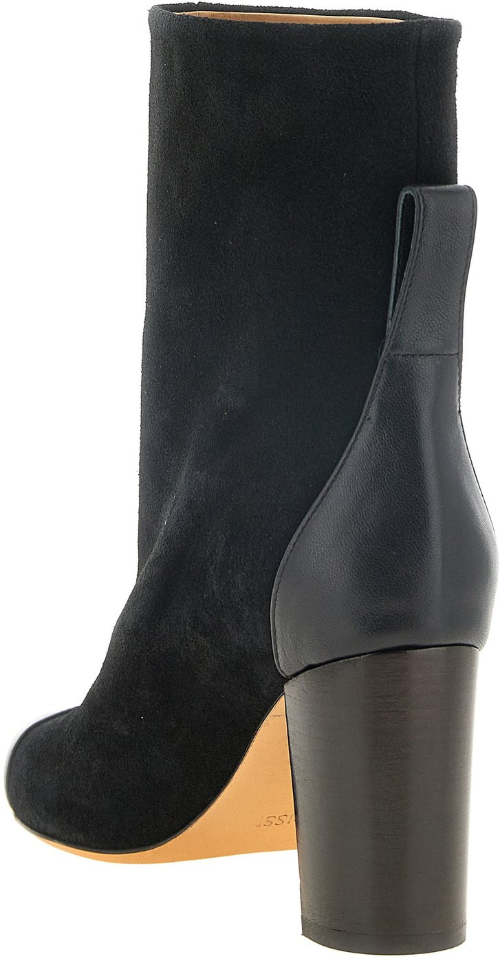 ODISSI Black Calfskin Ankle Boots