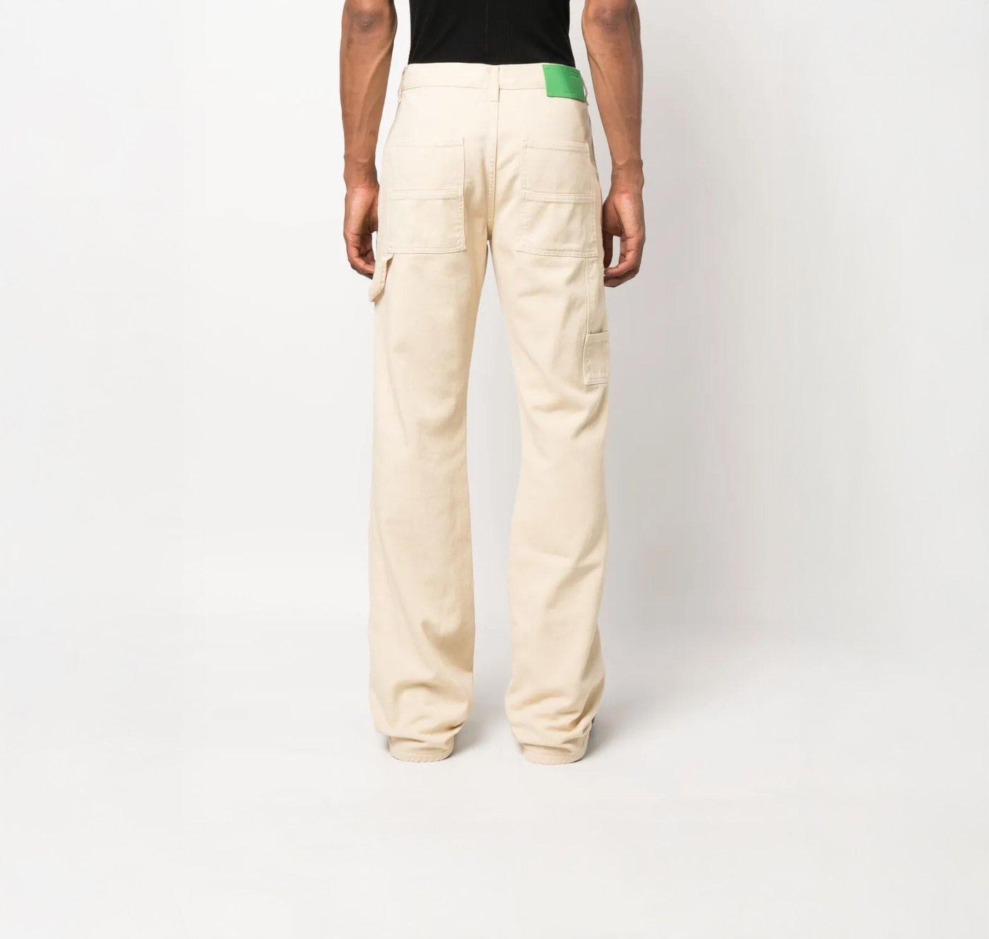 Off-White Straight Leg Varsity Hammer Flare Denim Jeans 'White/Green'