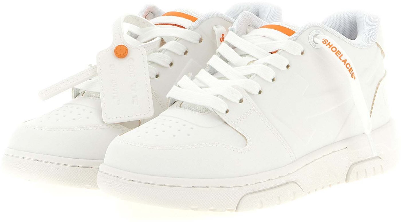Off-White Orange Plastic Athletic Sneakers