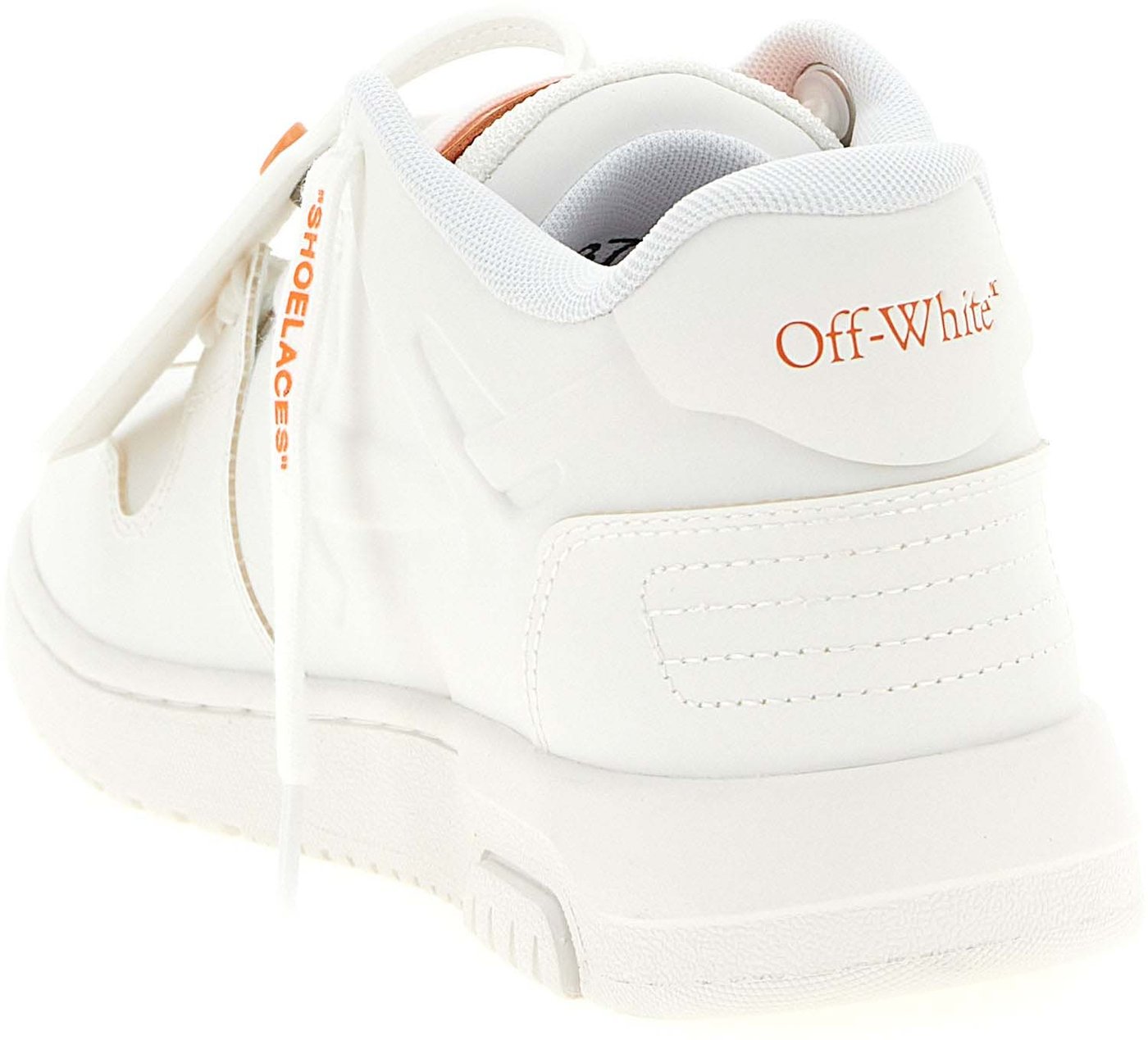 Off-White Orange Plastic Athletic Sneakers
