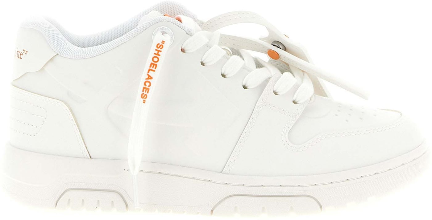 Off-White Orange Plastic Athletic Sneakers