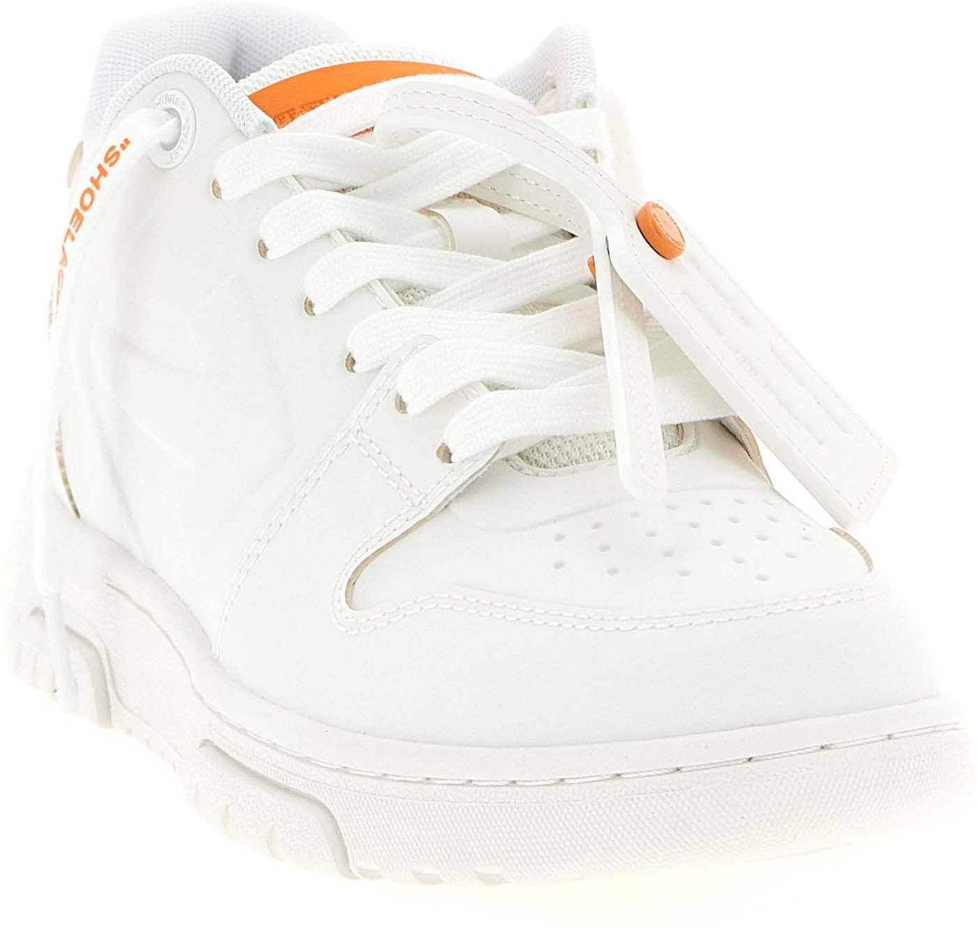 Off-White Orange Plastic Athletic Sneakers