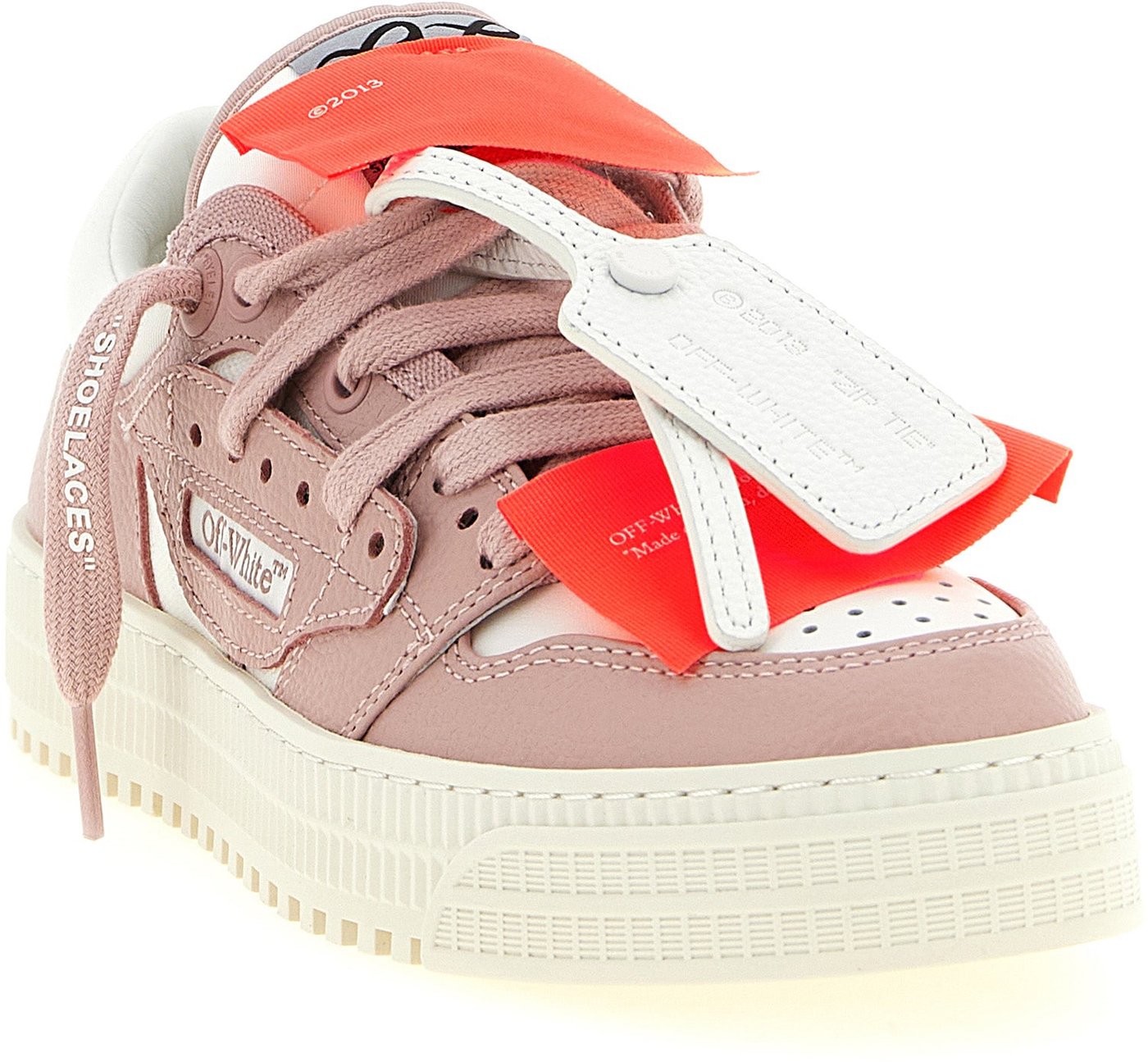 Off-White Multicolor Leather Low Top Sneakers