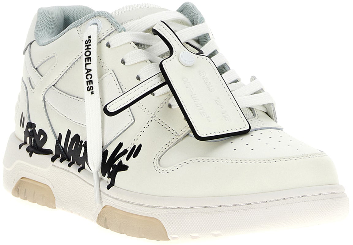 Off-White Bicolor Bovine Leather Sneakers