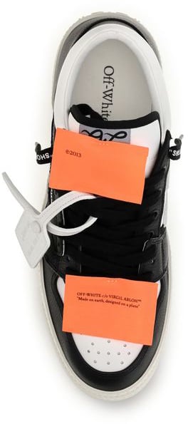 Off-White Multicolor Calf Leather Bos Taurus Low Top Sneakers
