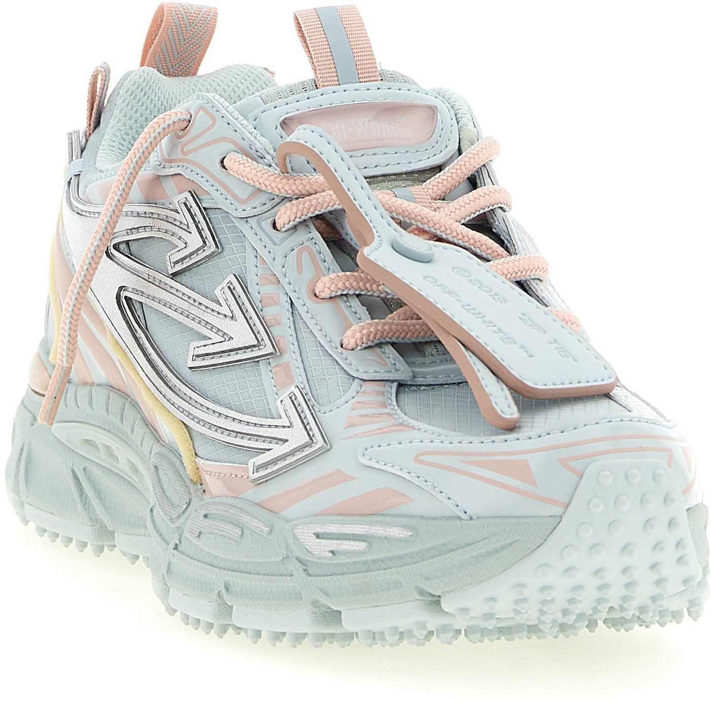 Off-White Blue Polyethylene Athletic Sneakers