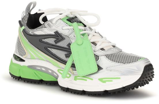 Off-White Bicolor Polyethylene Athletic Sneakers