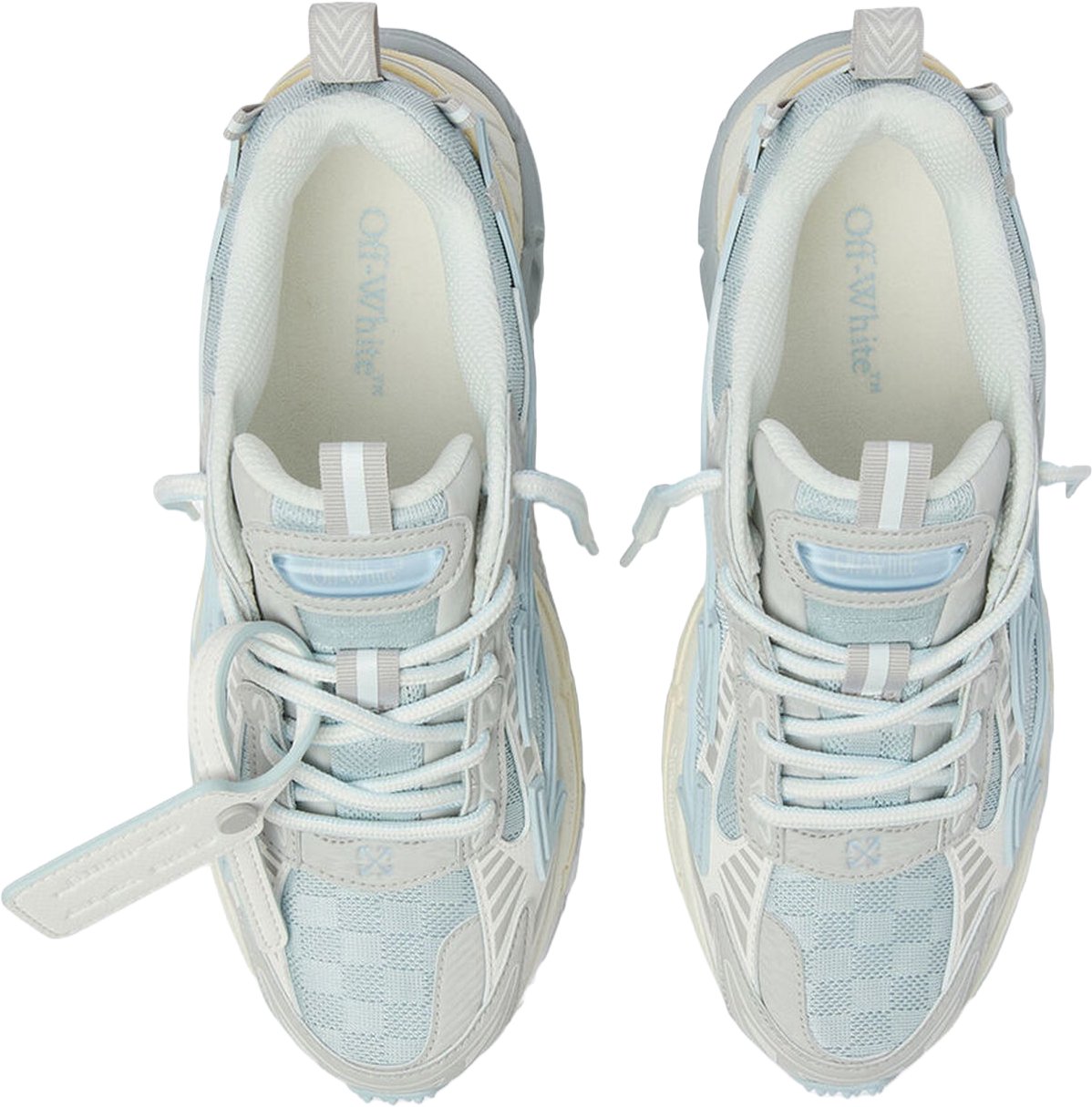 Dames Be Right Back sneaker crèmewit met neonblauw