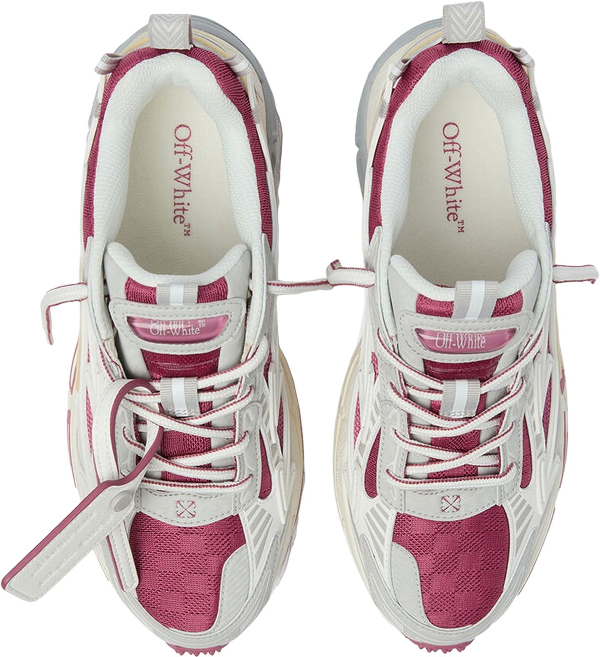 Dames Be Right Back sneaker magenta met wit