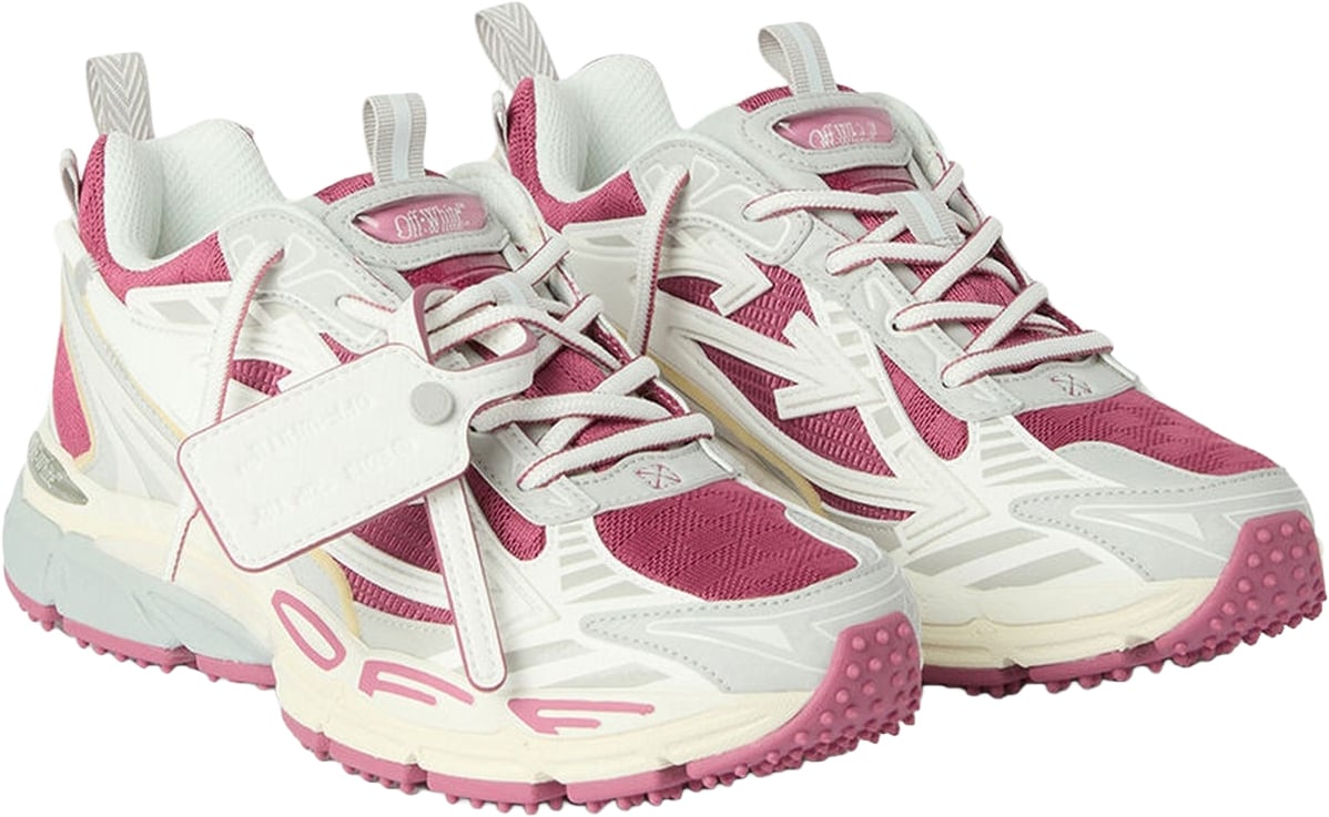 Dames Be Right Back sneaker magenta met wit