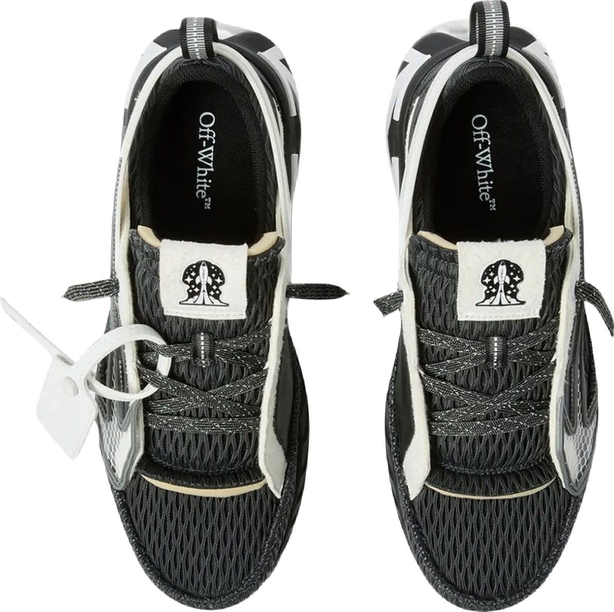 Heren Space Memo sneaker in zwart en wit