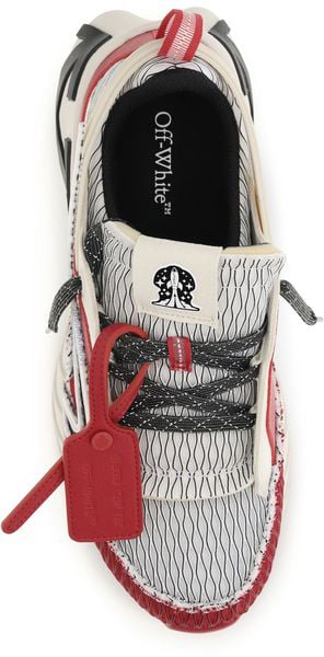 Off-White Red Polyester Athletic Sneakers