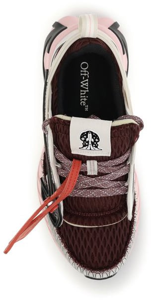 Off-White Multicolor Polyester Athletic Sneakers