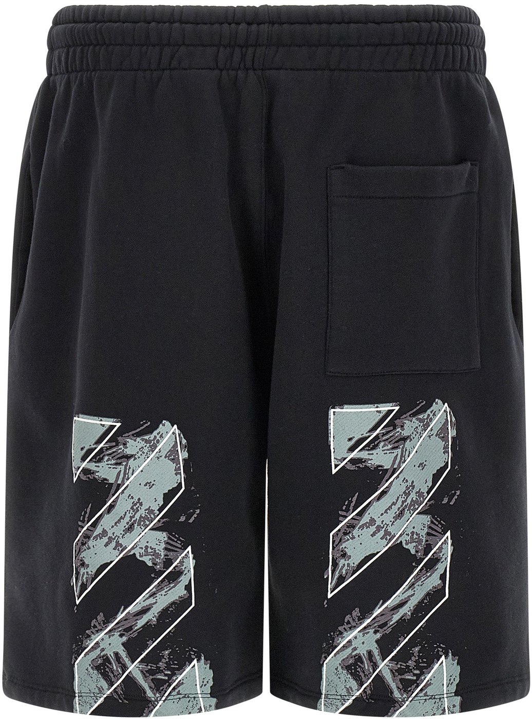 Off-White Black Cotton Bermuda Shorts
