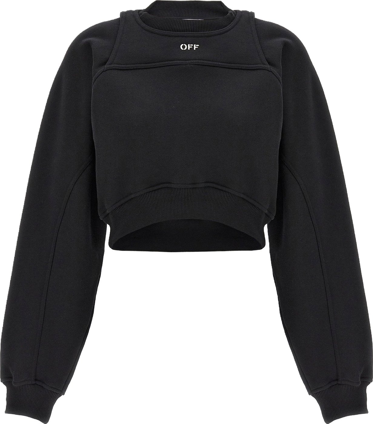 Off White Cropped Sweatshirt
