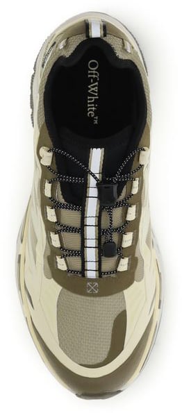 Off-White Bicolor Polyester Athletic Sneakers
