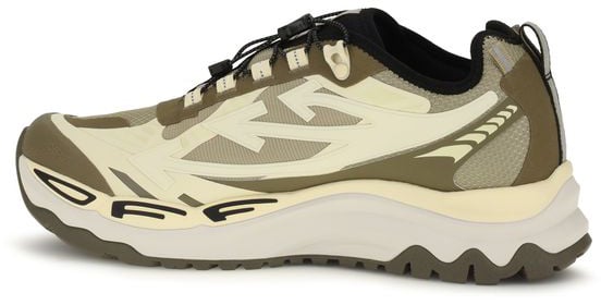 Off-White Bicolor Polyester Athletic Sneakers