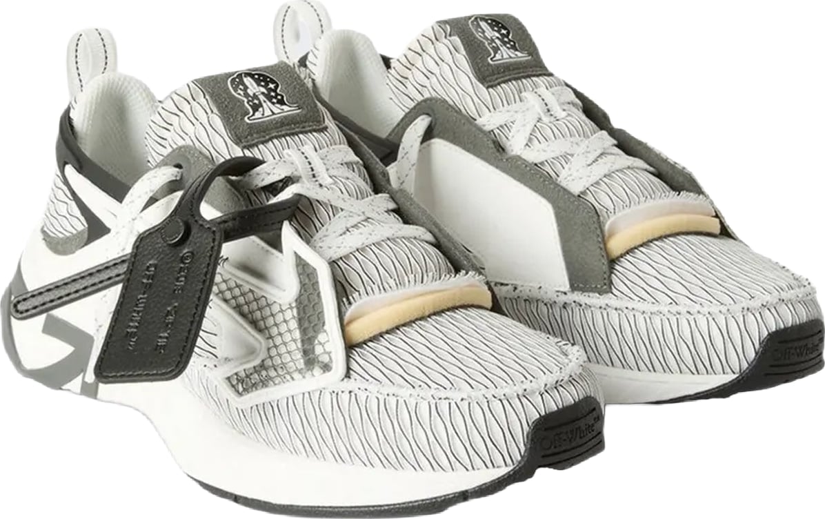 Heren Space Memo sneaker in wit en zwart