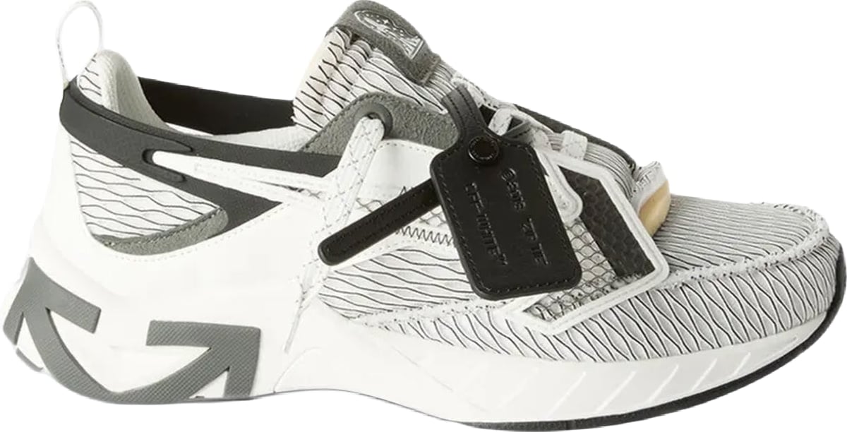 Heren Space Memo sneaker in wit en zwart
