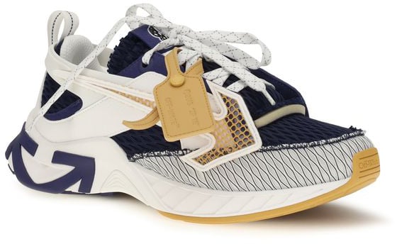 Off-White Multicolor Fabric Athletic Sneakers