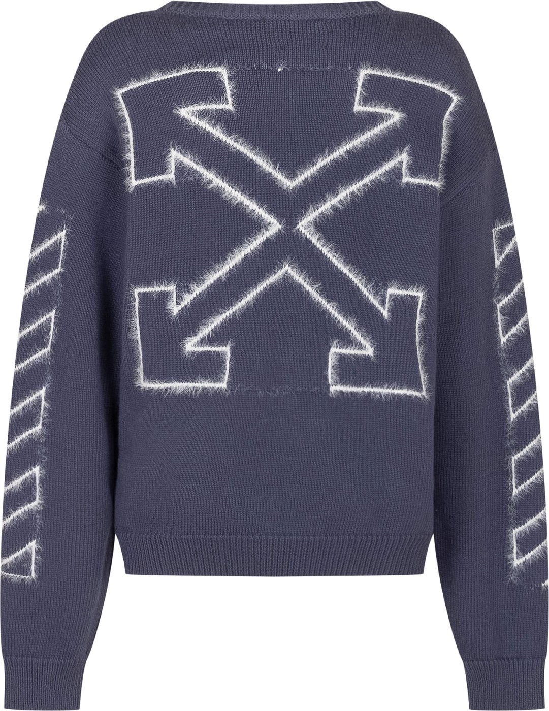 Maglione Girocollo con Motivo sulle Maniche