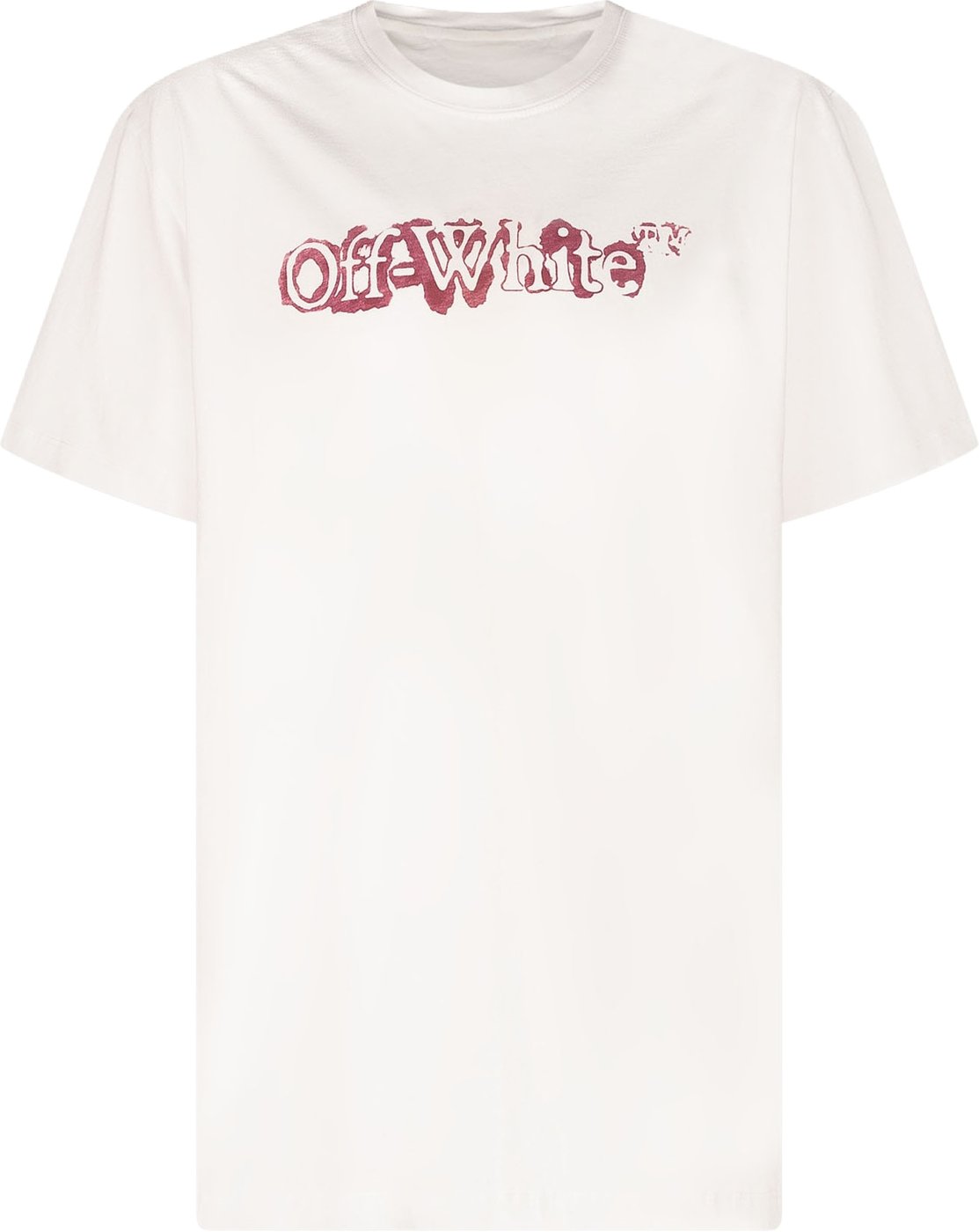 T-shirt con Logo Effetto Distorto