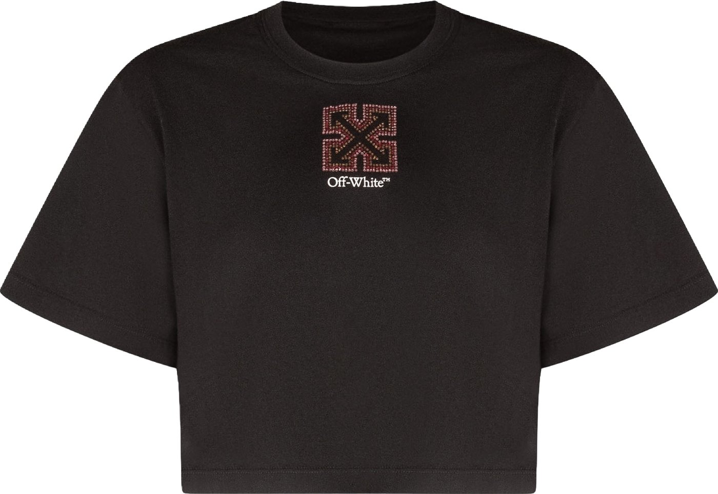 T-shirt Corta con Logo Decorato