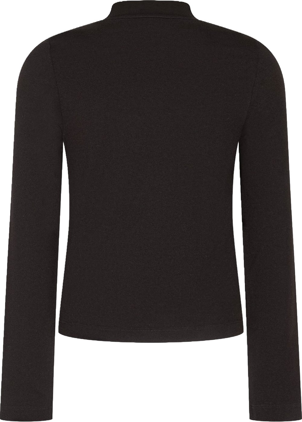 T-shirt a Maniche Lunghe con Collo Alto