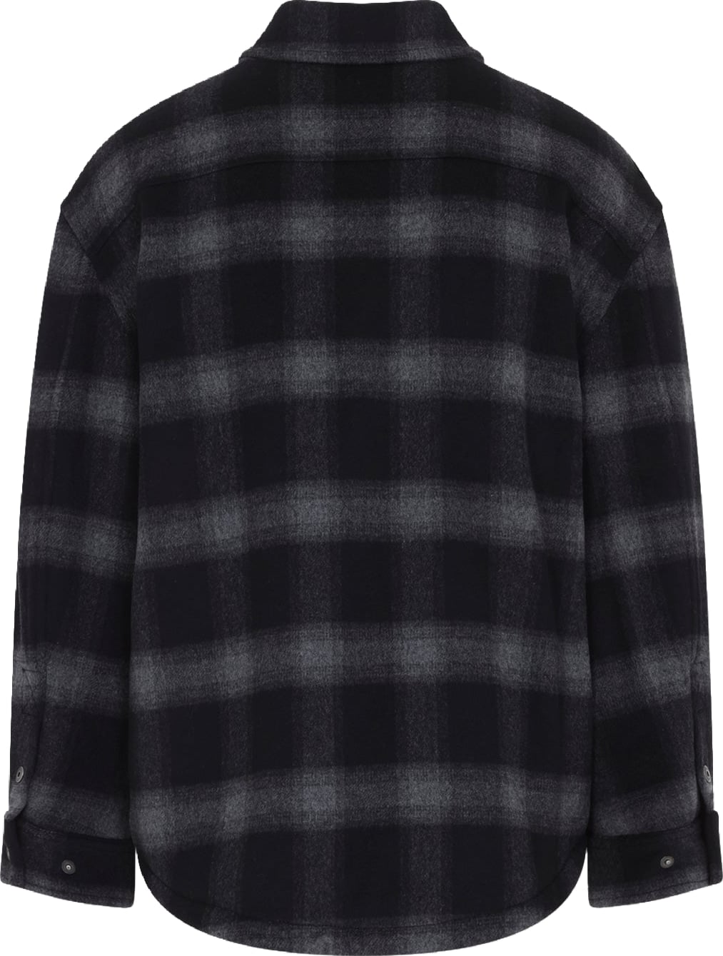Off-White Flannel Wool Overshirt Padded Coat