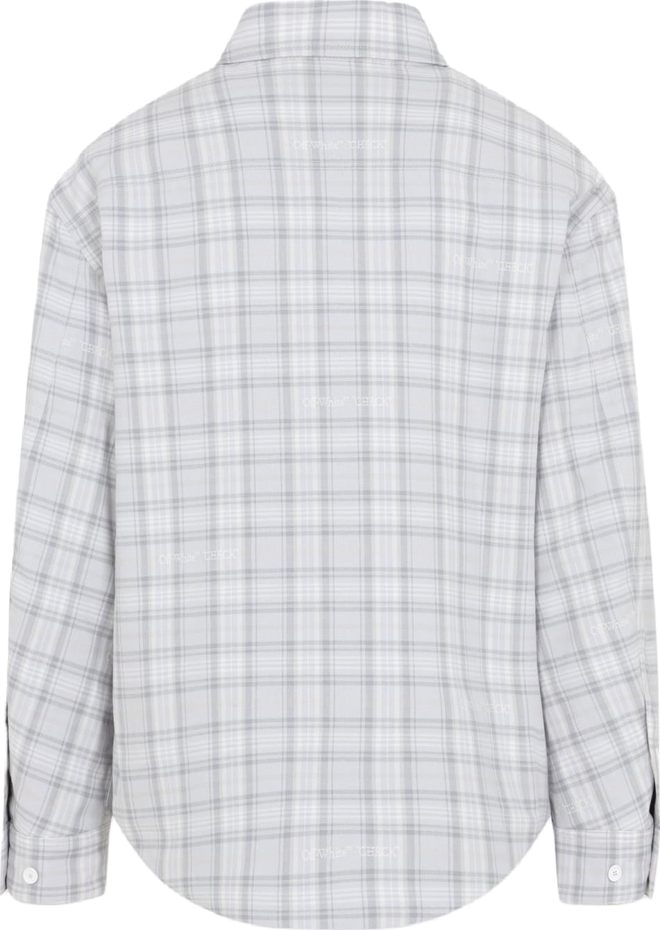 Off-White Flannel Wool Overshirt Padded Coat